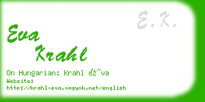 eva krahl business card